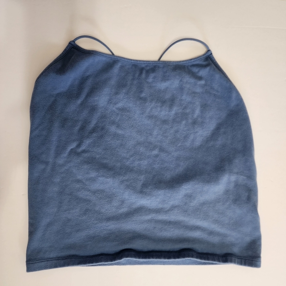 American Eagle Outfitters Blue Cropped Cross Back Cami Tank Top XL - Picture 8 of 13
